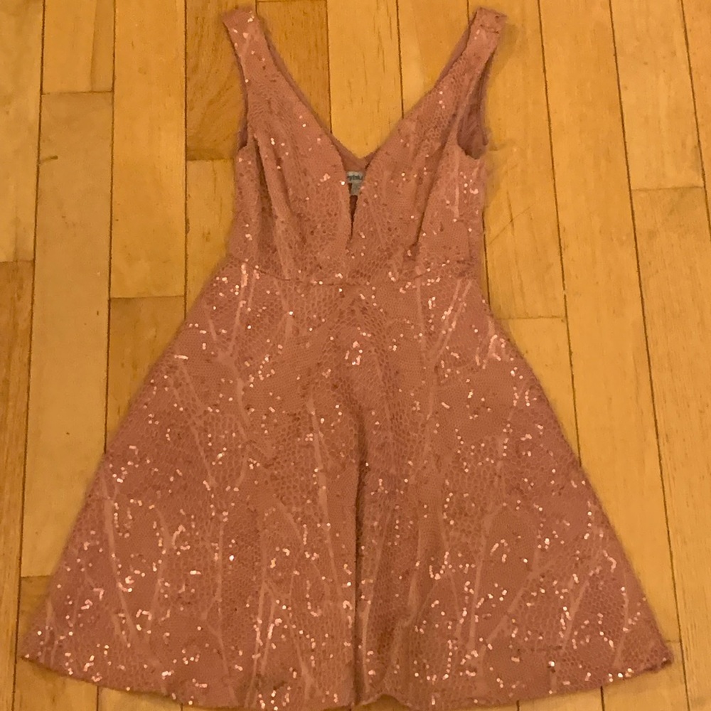 Pink sequence dress